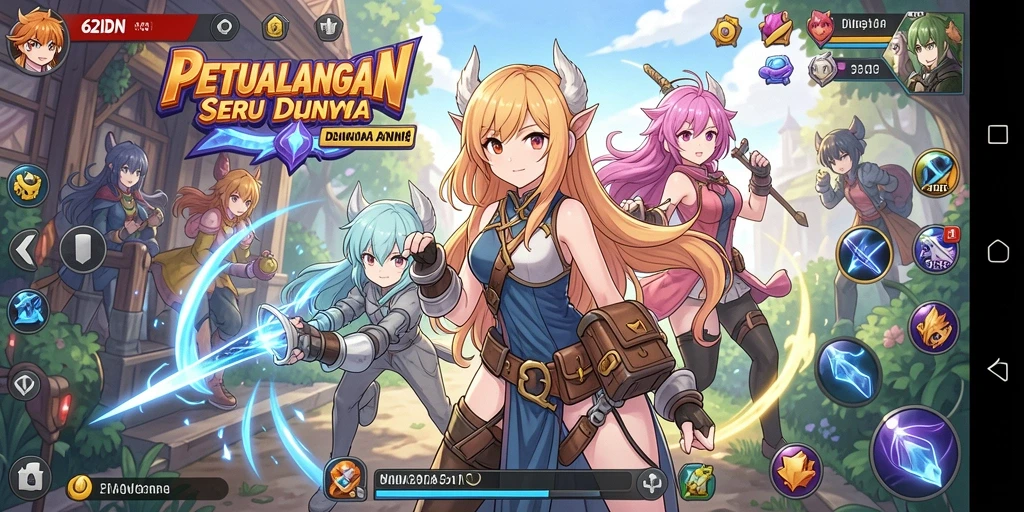 Gameplay seru di dunia Anime yang penuh petualangan.
