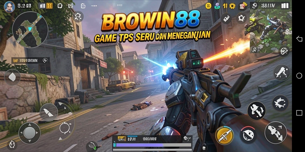 Screenshot gameplay BROWIN88 menampilkan aksi seru dalam TPS.