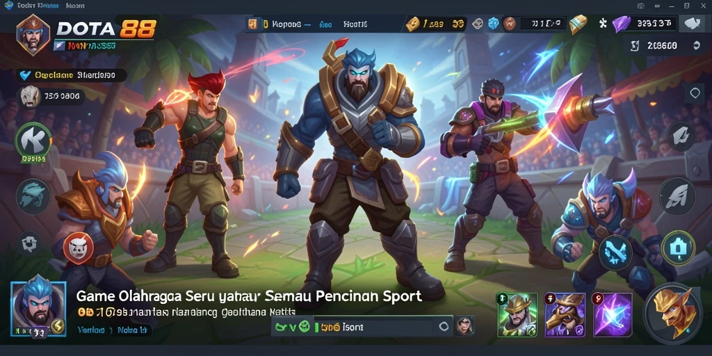 Tampilan screenshot gameplay DOTA88 yang menampilkan aksi olahraga seru.