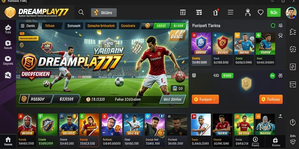 Tampilan screenshot utama DREAMPLAY77 dengan berbagai opsi taruhan.