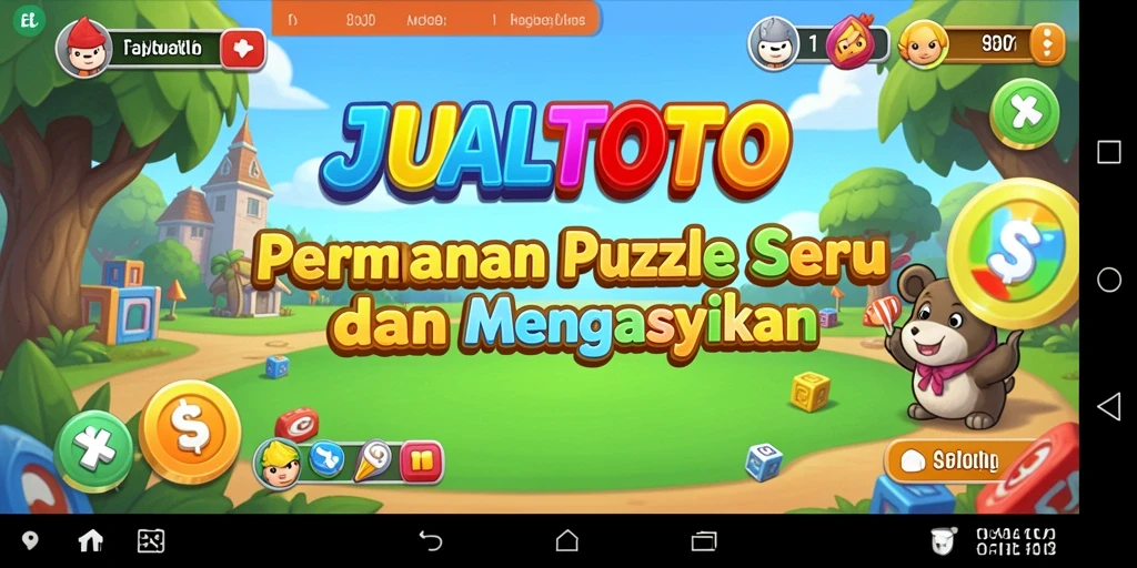 Screenshot gameplay JUALTOTO menampilkan puzzle yang menantang.