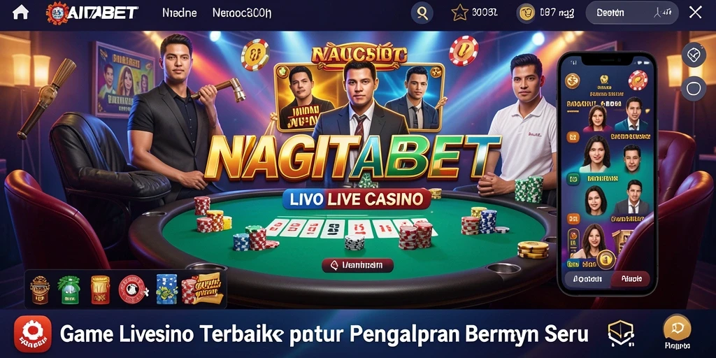 Tampilan gameplay NAGITABET dengan dealer langsung di meja kasino.