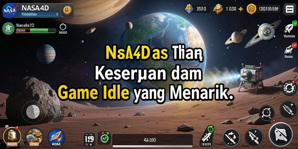 Tampilan gameplay <strong>NASA4D</strong> yang memikat, menampilkan petualangan galaksi yang santai.