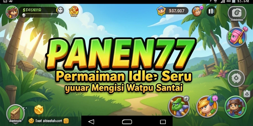 Screenshot menampilkan gameplay menarik dari PANEN77 dengan pertanian yang subur.