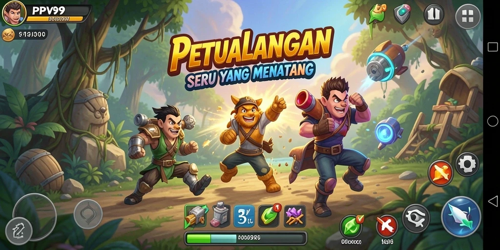 Tangkapan layar menampilkan gameplay seru dari PPV99.