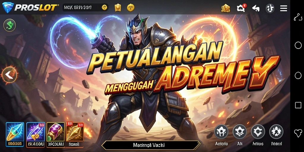 Tampilan gameplay PROSLOT yang menegangkan dan penuh aksi.