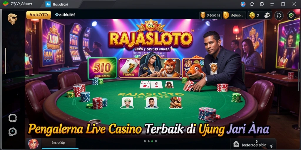 Gameplay menarik RAJASLOTO dalam suasana Live Casino.