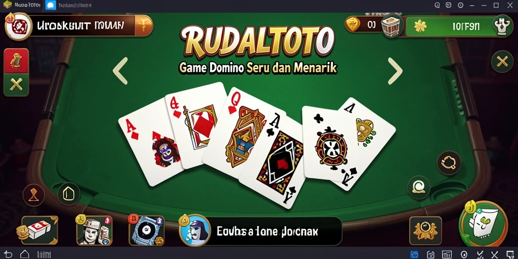 Screenshot utama RUDALTOTO menampilkan gameplay domino yang menarik.
