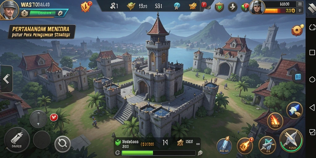 Tangkapan layar dari gameplay menara pertahanan yang menegangkan di WASLOT.
